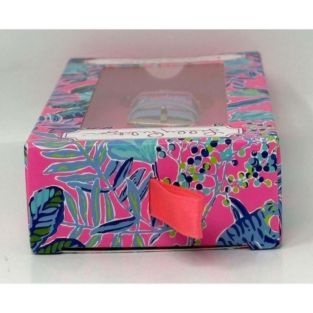 Lilly Pulitzer Pink Blue Leather Apple Watch Band 38,40mm Lil Earned Stripes NIB - Picture 11 of 12